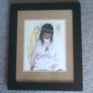 Ted DeGrazia A LITTLE PRAYER Framed Matted Signed Print Navajo